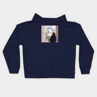 View from the window Kids Hoodie